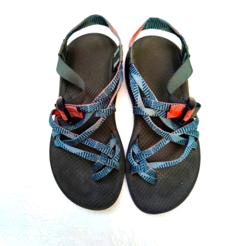 Chaco Women’s ZX/2 Vibram Sports Sandal Green/Teal Water Hiking Sandals Size 7